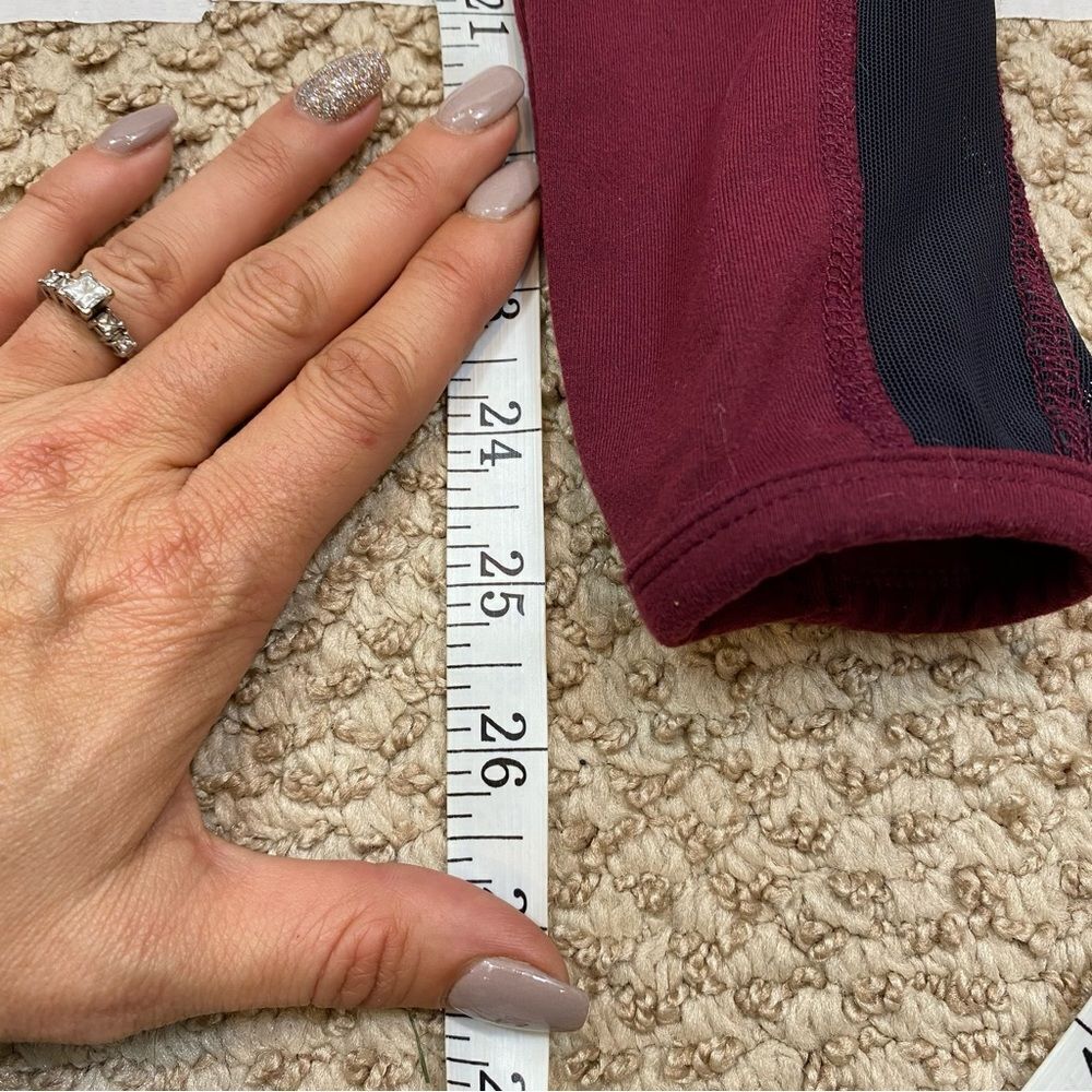 Free People Women’s Cool Rider Leggings Burgundy and Black XS - Picture 13 of 14